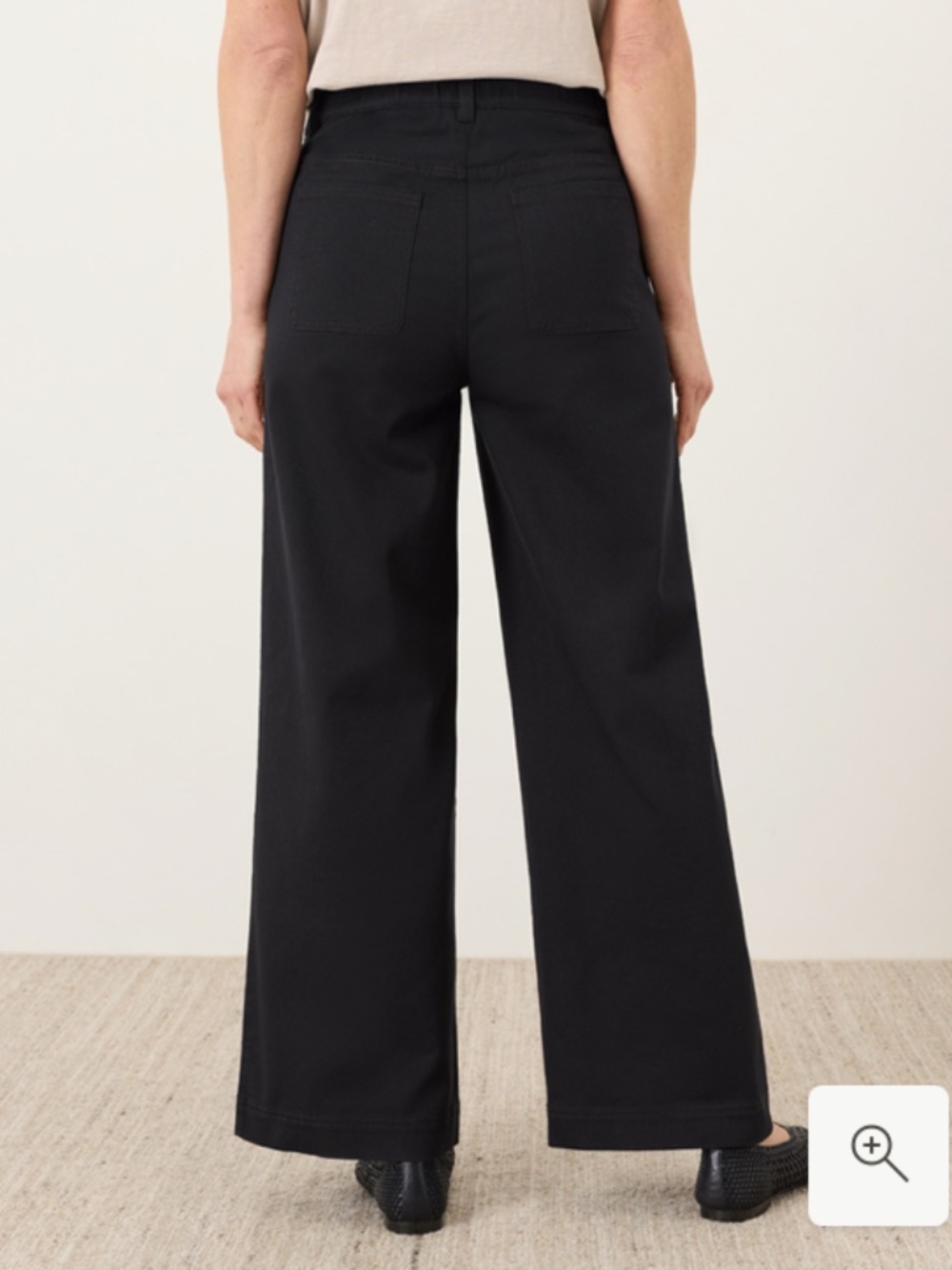 NWT Pact Organic Stretch Twill Wide Leg Pant - Picture 3 of 10
